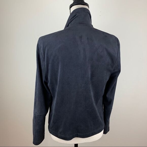 Cupcakes and Cashmere Microfiber Charcole Brown Waterfall Jacket Sz Medium - Picture 9 of 16